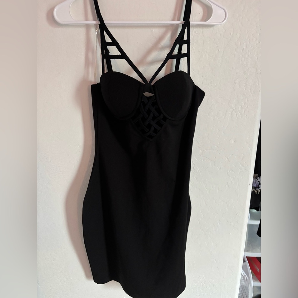 NWT Black fashion nova mini/midi dress